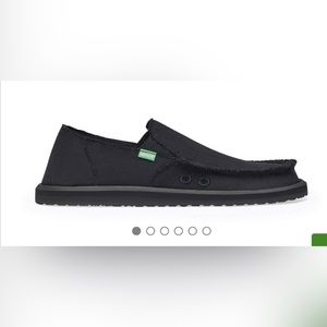 New Sanuk Sidewalk Surfer Black Size 9